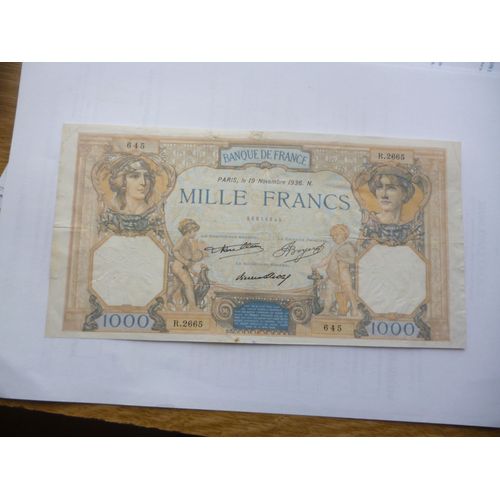 Billet De 1000 Francs Du 19/Novembre /1936 N Petit No R2665