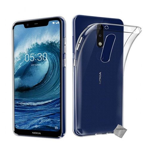 Housse Etui Coque Silicone Gel Nokia 5.1 Plus (2019) + Film Ecran Transparent Tpu