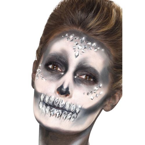 100 Perles Pour Visages Argentées Taille Unique