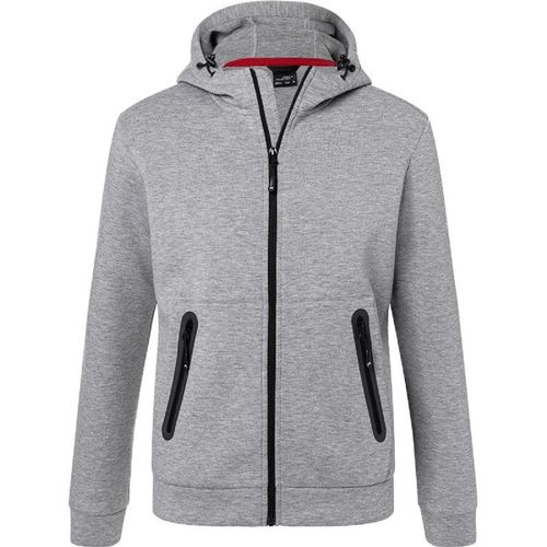 Veste Zipp?E ? Capuche - Homme - Jn1144 - Gris Clair Chin?