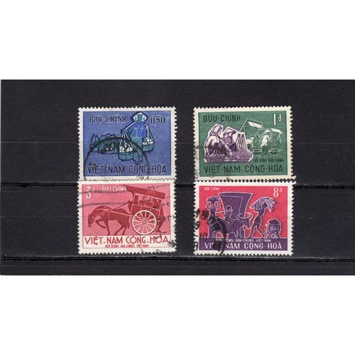 Timbres-Poste Du Vietnam Du Sud (La Vie Du Peuple)