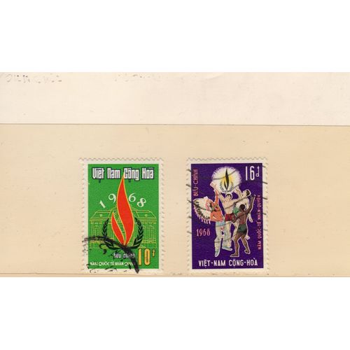 Timbres-Poste Du Vietnam Du Sud (Année Internationale Des Droits De LHomme)