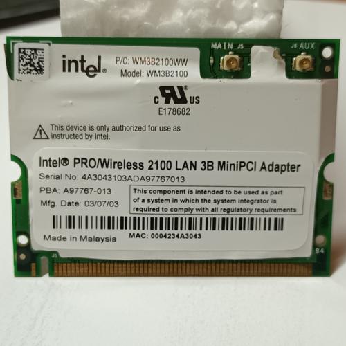 Intel Pro Wireless 2100 LAN 3b Mini Pci Adapter Carte Wifi (WM3B2100WW)