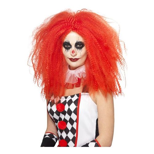 Perruque Clown Sinistre Rouge (Taille Unique)