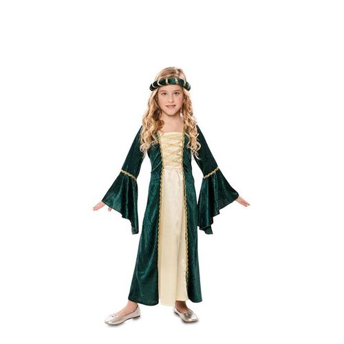 Déguisement De Dame Médiévale Vert Pour Fille (Taille 10-12a)