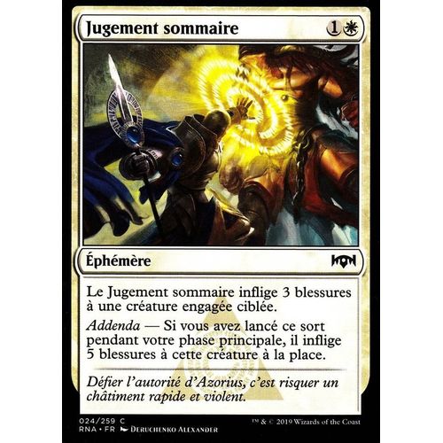 Jugement Sommaire - Mtg - L'allégeance De Ravnica - C - 24/259