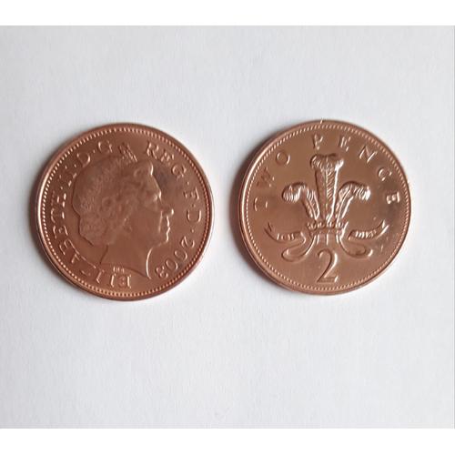 2 Nouveaux Pence Elizabeth Ii