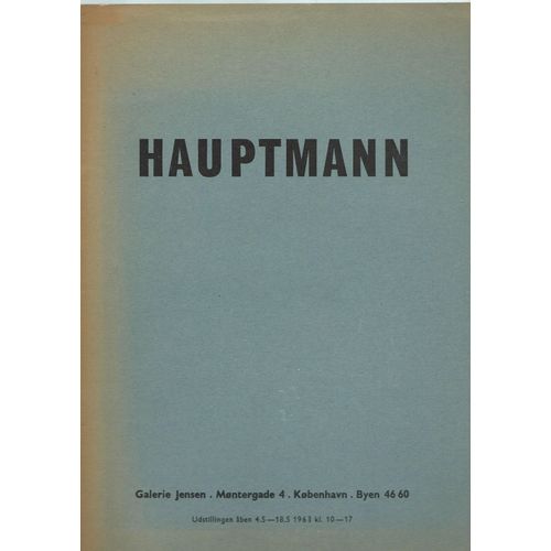 Rare Catalogue D'exposition Sven Hauptmann Avec Envoi Et Lettre - Copenhague 1963.