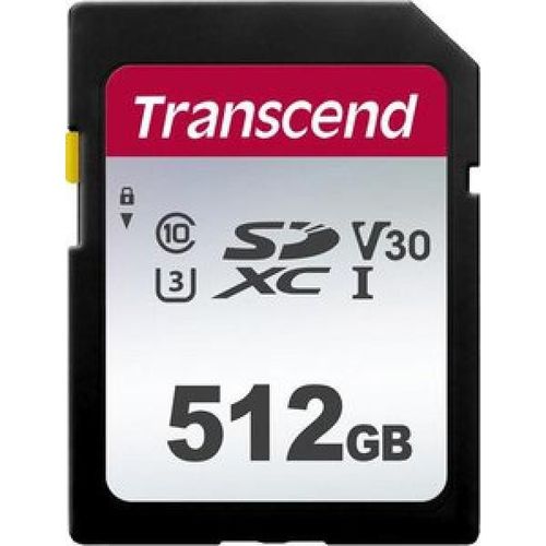 Transcend 300S - Carte mémoire flash - 512 Go - Video Class V30 / UHS-I U3 / Class10 - SDXC UHS-I