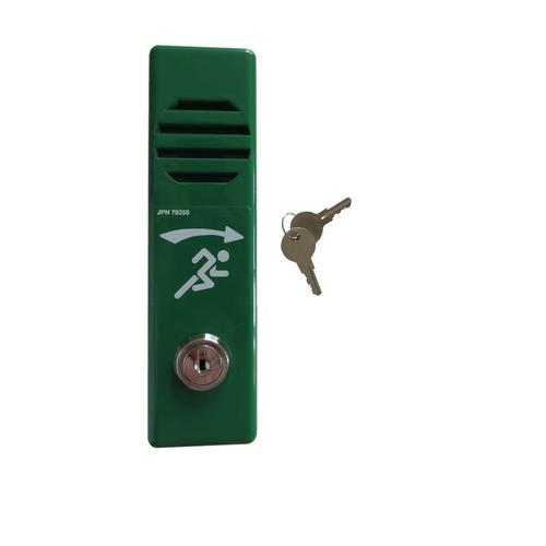 Alarme de poignée de porte pivotante 900 101 cylindre rond 2 clefs laqué vert