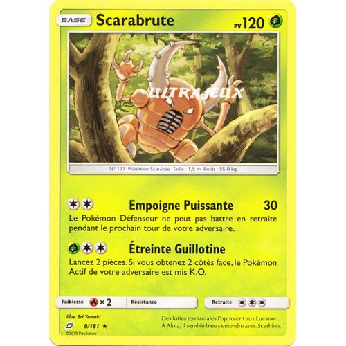 Pokémon - 9/181 - Scarabrute - Sl9 - Soleil Et Lune - Duo De Choc - Rare