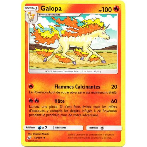 Pokémon - 18/181 - Sl9 - Soleil Et Lune - Duo De Choc - Galopa - Peu Commune
