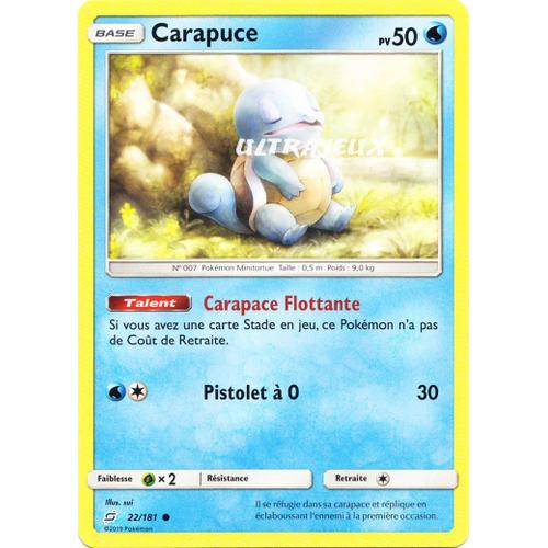 Pokémon - 22/181 - Carapuce - Sl9 - Soleil Et Lune - Duo De Choc - Commune