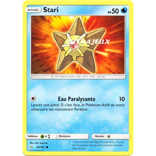 Pokémon - 28/181 - Starie - Sl9 - Soleil Et Lune - Duo De Choc - Commune
