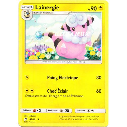 Pokémon - 42/181 - Lainergie - Sl9 - Soleil Et Lune - Duo De Choc - Peu Commune