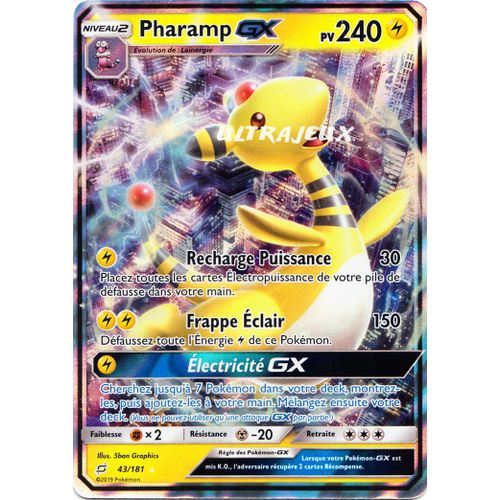 Pokémon - 43/181 - Pharamp Gx - Sl9 - Soleil Et Lune - Duo De Choc - Ultra Rare