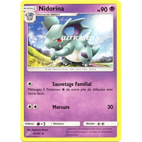 Pokémon - 55/181 - Nidorina - Sl9 - Soleil Et Lune - Duo De Choc - Peu Commune