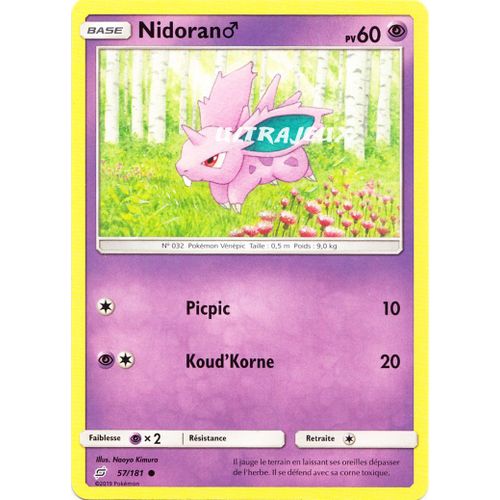 Pokémon - 57/181 - Nidoran - Sl9 - Soleil Et Lune - Duo De Choc - Commune