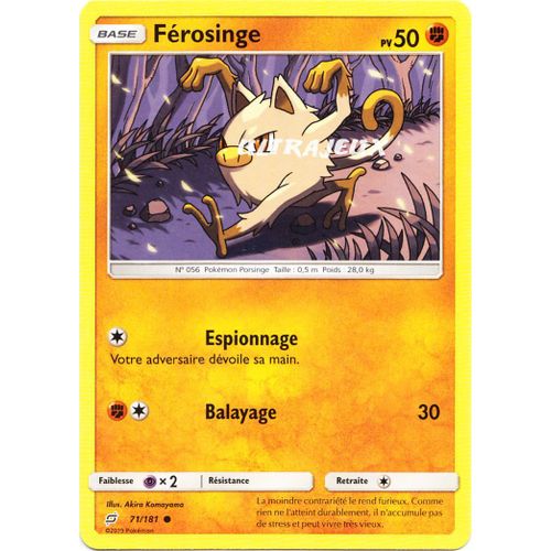 Pokémon - 71/181 - Férosinge - Sl9 - Soleil Et Lune - Duo De Choc - Commune