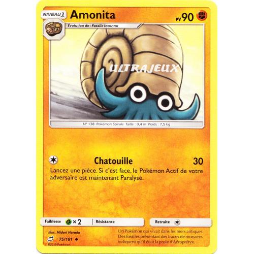 Pokémon - 75/181 - Amonita - Sl9 - Soleil Et Lune - Duo De Choc - Peu Commune