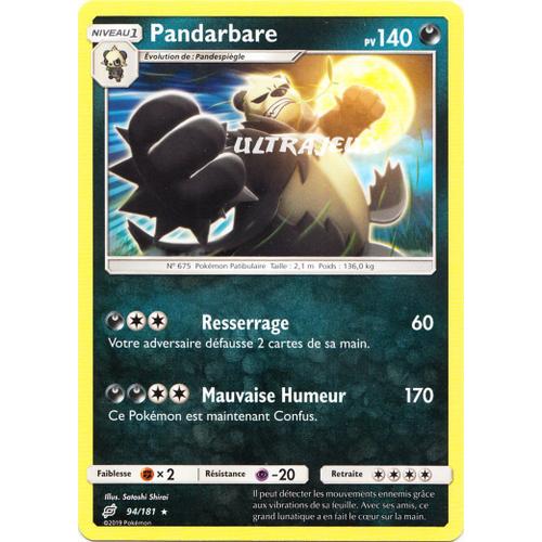 Pokémon - 94/181 - Sl9 - Soleil Et Lune - Duo De Choc - Pandarbare - Rare