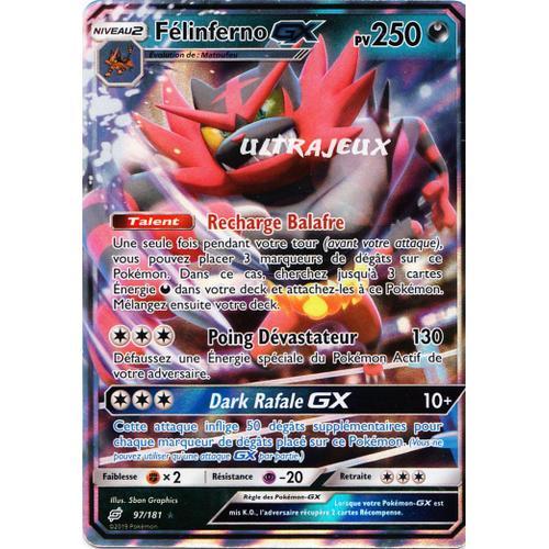 Pokémon - 97/181 - Félinferno Gx - Sl9 - Soleil Et Lune - Duo De Choc - Ultra Rare