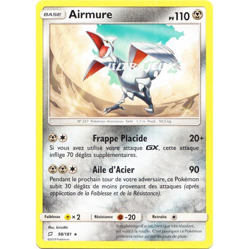 Pokémon - 98/181 - Airmure - Sl9 - Soleil Et Lune - Duo De Choc - Rare