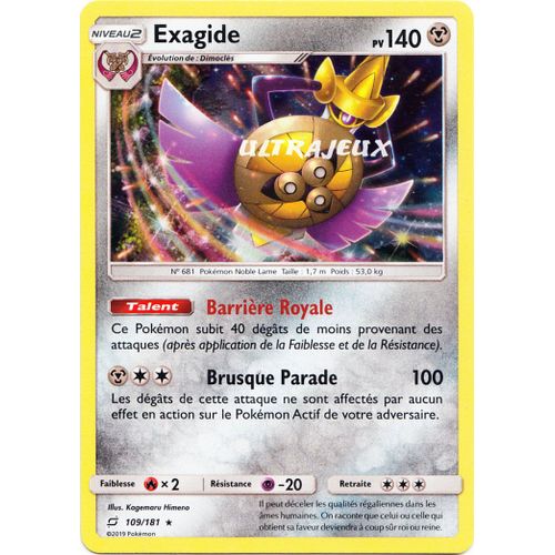 Pokémon - 109/181 - Exagide - Sl9 - Soleil Et Lune - Duo De Choc - Holo Rare