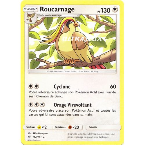 Pokémon - 124/181 - Roucarnage - Sl9 - Soleil Et Lune - Duo De Choc - Rare