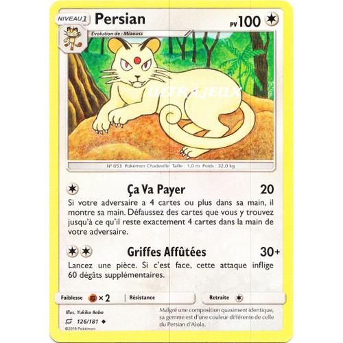 Pokémon - 126/181 - Sl9 - Soleil Et Lune - Duo De Choc - Persian - Peu Commune