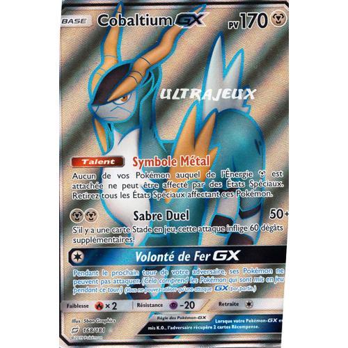 Pokémon - 168/181 - Cobaltium Gx - Sl9 - Soleil Et Lune - Duo De Choc - Ultra Rare