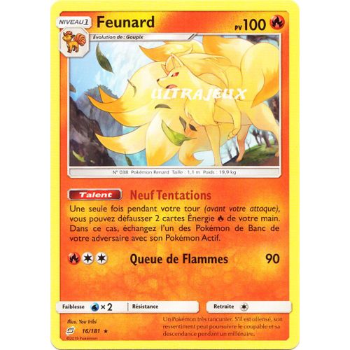 Pokémon - 16-R/181 - Feunard - Rare