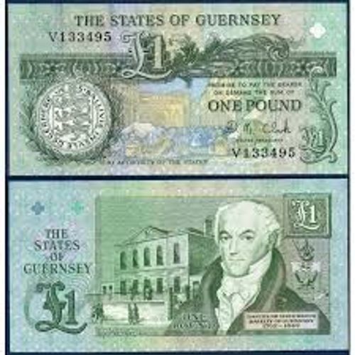 Guernesey = Billet De 1 Livre, One Pound, De 1991, Pick 52,