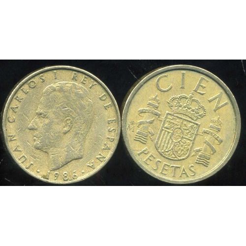 Pièce Monnaie Espagne 1986 - 100 Ptas - Cien Pesetas - Juan Carlos