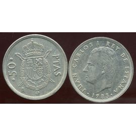 Pièce Monnaie Espagne 1983 - 50 Ptas - Pesetas - Juan Carlos
