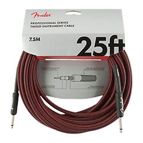 Professional Series Instrument Cable, 7,5m, Red Tweed