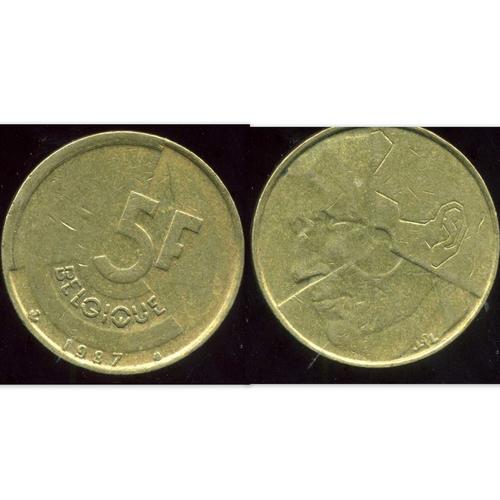 Pièce Monnaie Belgique - 5 Francs - 1987 - Fr.