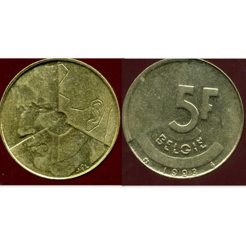 Pièce Monnaie Belgique - 5 Francs - 1993 - Fr. -