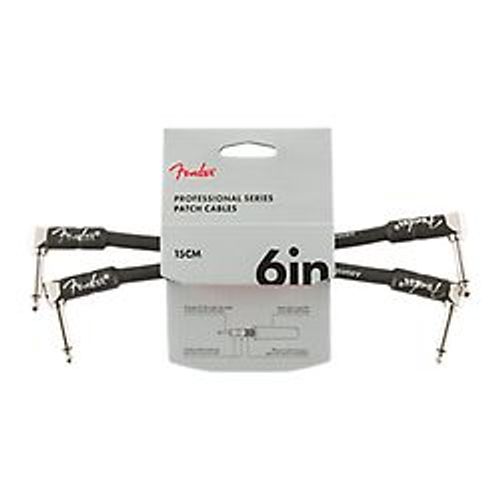 Professional Series Instrument Cable, 15cm, Black (Lot de 2)