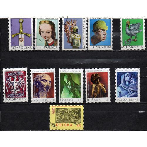 Pologne- Lot De 14 Timbres Oblitérés- Arts Divers