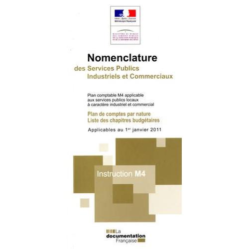 Nomenclature Des Services Publics Industriels Et Commerciaux - Instructions M4