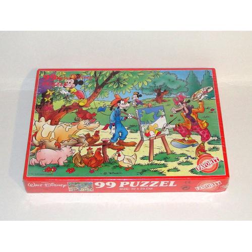 Puzzle Walt Disney Company 99 Pièces Michey Minnie Dingo Et Clarabelle Ancien 1995