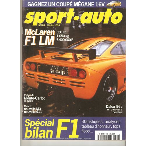 Sport Auto 408 : Spécial Bilan F1
