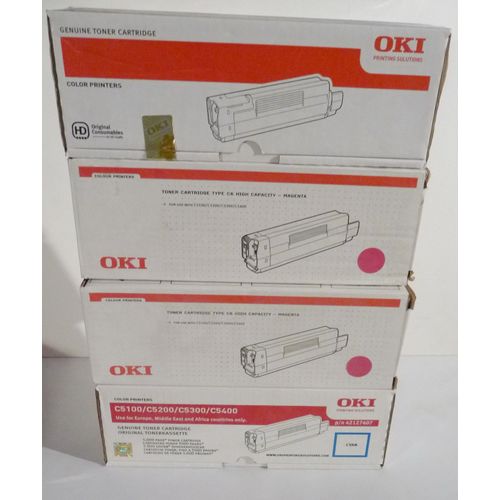 4 Toners OKI type 6 c5400/c5300/c5200/c5100