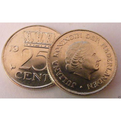 Pièce Monnaie Pays Bas Hollande - 25 Cents 1976 Nederland