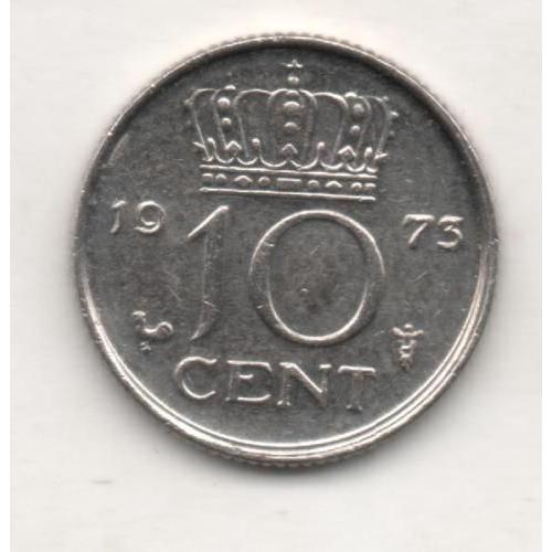Pièce Monnaie Pays Bas Hollande - 10 Cent 1973 Nederland