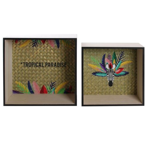 2 Etagères Murales Exotic - Beige