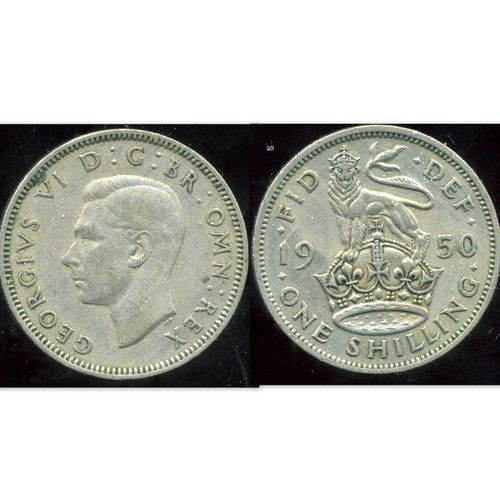 Pièce Monnaie - Royaume Uni - One Shilling 1950 ( Rev English )