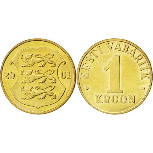 Pièce Monnaie - Estonie, 1 Kroon 2001