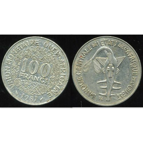 Pièce Monnaie - Afrique De L'ouest, 100 Francs 1987